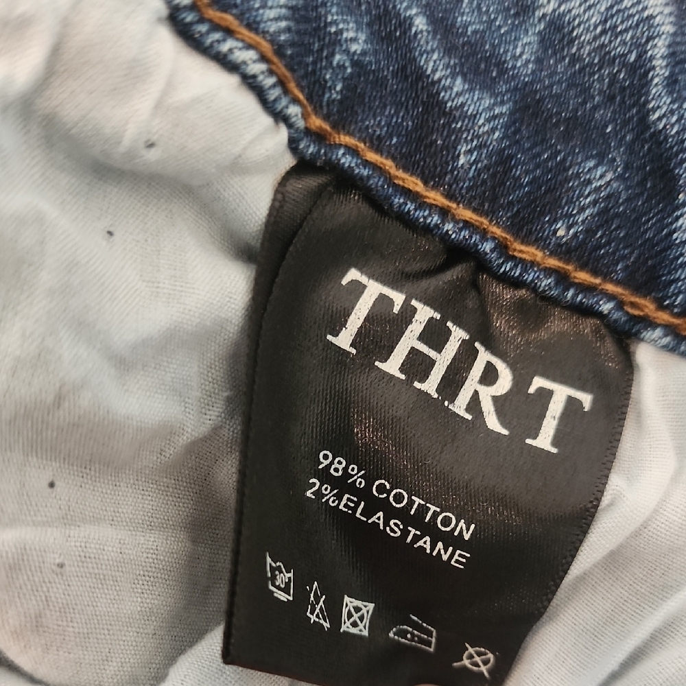 THRT Denim - Blue Skinny Jeans with Distressed Details - 30" Waist - Picture 11 of 13